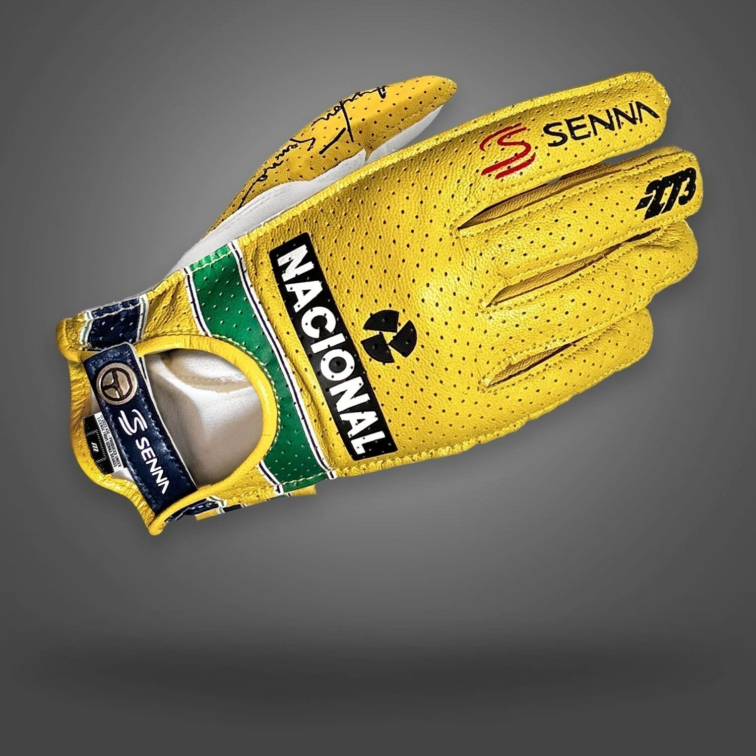 -273  AYRTON SENNA DRIVING GLOVE Yellow