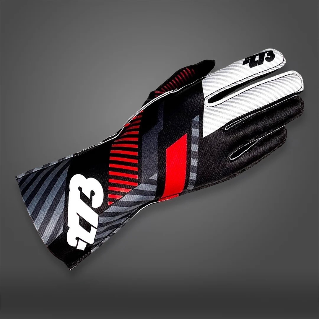 -273 RS273 Black/White/Red (черная ладонь, внешний шов)