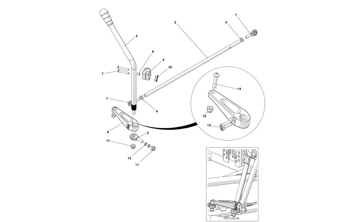 Верхнее крепление рычага переключения передач SODI