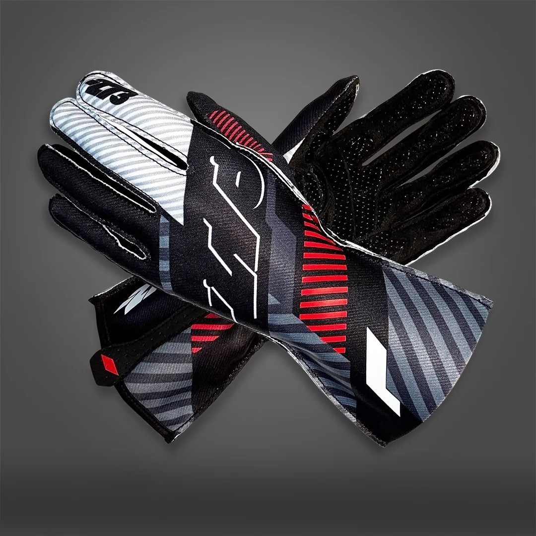 -273 RS273 Black/White/Red (черная ладонь, внешний шов)