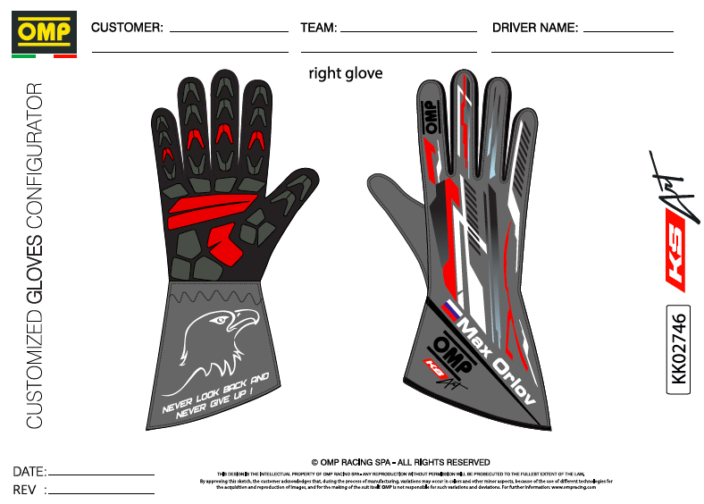 Перчатки с индивидуальным дизайном OMP KS ART
