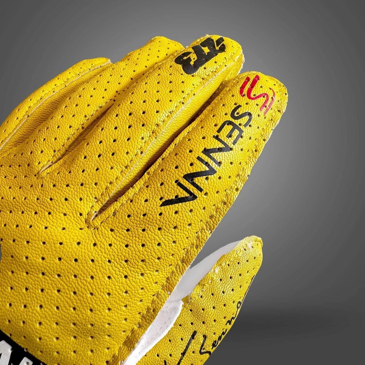 -273  AYRTON SENNA DRIVING GLOVE Yellow