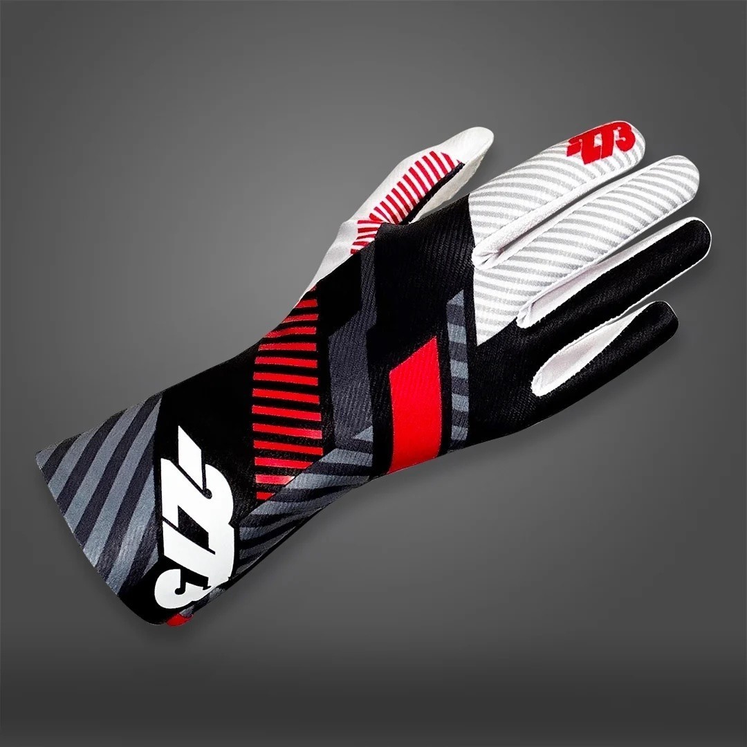 -273 RS273 Black/White/Red (белая ладонь, внутренний шов)